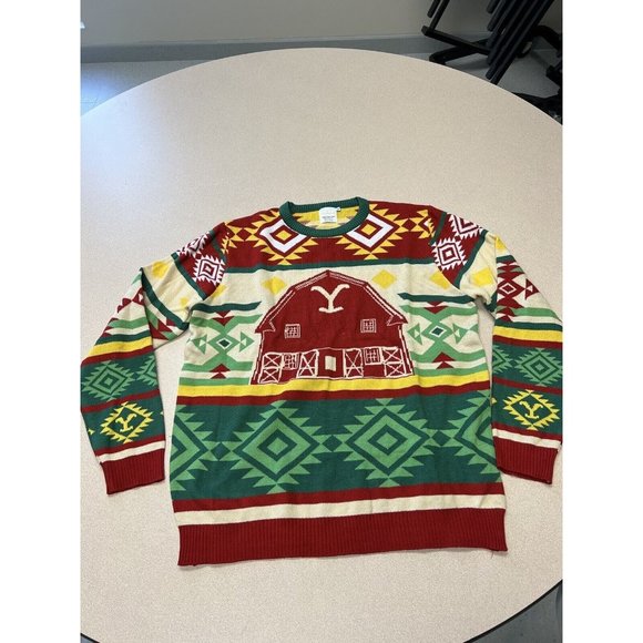 Yellowstone Other - Yellowstone Dutton Ranch Logo Sweater Montana Country Aztec design size xl 284